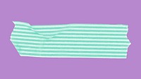 Stripe washi tape clipart, blue pattern design vector