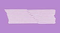 Pattern washi tape clipart, purple stripes design vector