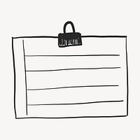 Lined paper memo clipart psd