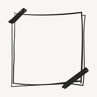 Blank notepaper taped on wall psd