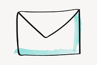 Envelope doodle, business email clipart