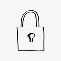 Lock icon, security protection, and safety clipart