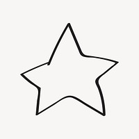 Star icon, good business rank doodle psd