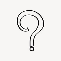 Question mark, simple line icon vector
