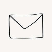 Envelope doodle, business email clipart