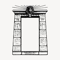 Egyptian frame clipart, vintage illustration vector. Free public domain CC0 image.