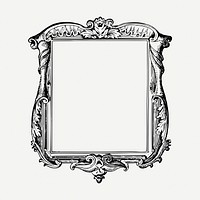 Luxurious ornate frame, vintage illustration psd. Free public domain CC0 image.