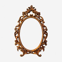 Gold luxury frame, vintage decoration illustration. Free public domain CC0 image.