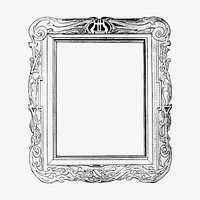 Ornamental frame, vintage decoration illustration vector. Free public domain CC0 image.