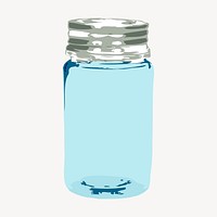 Glass bottle, object illustration. Free public domain CC0 image.