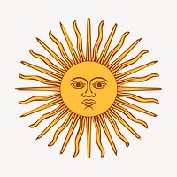 Celestial sun, astrology illustration. Free public domain CC0 image.