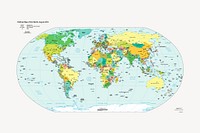 World map sticker, geography illustration vector. Free public domain CC0 image.