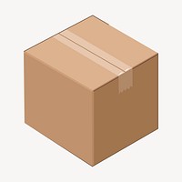 Parcel box clipart, object illustration. Free public domain CC0 image.