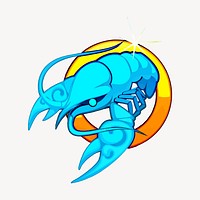 Cancer symbol, astrology sign illustration. 