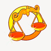 Libra symbol, astrology sign illustration. Free public domain CC0 image.