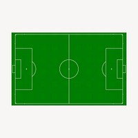 Soccer field clipart, sport illustration psd. Free public domain CC0 image.