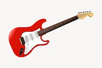 Electric guitar, musical instrument illustration. Free public domain CC0 image.