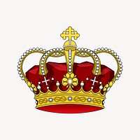 Royal crown clipart, object illustration psd. Free public domain CC0 image.