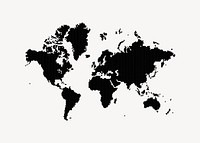 World map, geographical illustration. Free public domain CC0 image.