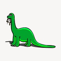 Long-neck dinosaur collage element, cartoon animal illustration psd. Free public domain CC0 image.
