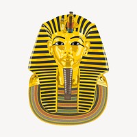 King Tut collage element, Egyptian tomb illustration psd. Free public domain CC0 image.