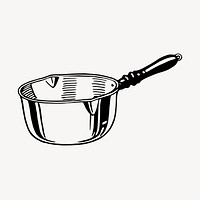 Pot clipart, kitchenware illustration vector. Free public domain CC0 image.