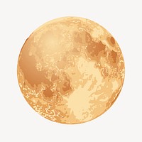 Full moon clipart, astronomy illustration vector. Free public domain CC0 image.