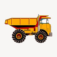 Dump truck clipart, vehicle illustration vector. Free public domain CC0 image.