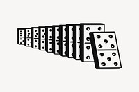 Domino game sticker, entertainment illustration psd. Free public domain CC0 image.