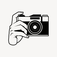 Film camera sticker, object illustration psd. Free public domain CC0 image.
