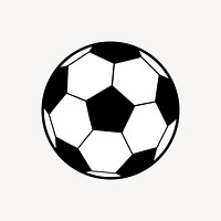 Football sticker, sport equipment illustration psd. Free public domain CC0 image.