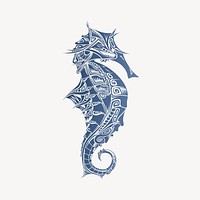 Seahorse clipart, animal illustration. Free public domain CC0 image.