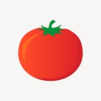 Tomato sticker, vegetable illustration vector. Free public domain CC0 image.
