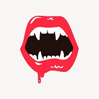 Vampire fangs clipart, Halloween illustration. Free public domain CC0 image.