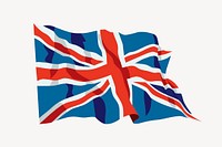 British flag clipart, national symbol illustration psd. Free public domain CC0 image.
