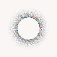 Prismatic radial frame, colorful illustration psd. Free public domain CC0 image.