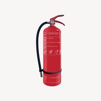 Fire extinguisher sticker, object illustration vector. Free public domain CC0 image.