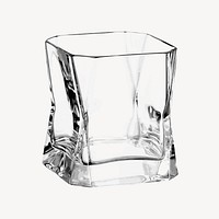 Whiskey glass clipart, object illustration vector. Free public domain CC0 image.