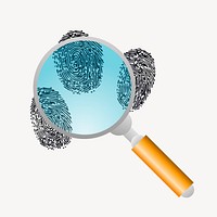 Fingerprint search clipart, technology illustration. Free public domain CC0 image.