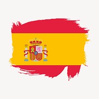 Spanish flag clipart, national symbol illustration. Free public domain CC0 image.