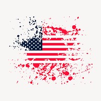 American flag splash clipart, national symbol illustration. Free public domain CC0 image.