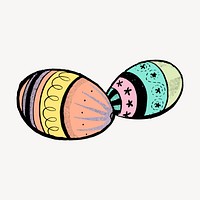 Easter eggs clipart, celebration illustration psd. Free public domain CC0 image.