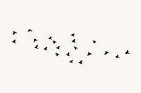 Birds flying silhouette clipart, animal illustration vector. Free public domain CC0 image.