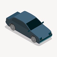 Navy car clipart, 3D vehicle model illustration. Free public domain CC0 image.