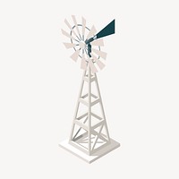 Windmill clipart, environment illustration vector. Free public domain CC0 image.