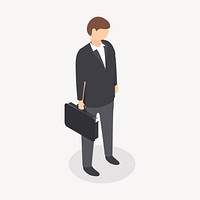 Businessman clipart, faceless avatar illustration vector. Free public domain CC0 image.