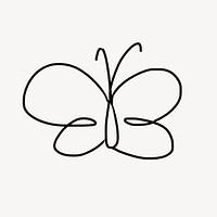 Butterfly doodle clip art,  insect  design