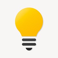 Light bulb paper craft icon
