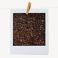 Organic coffee bean, instant photo