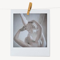 Greek couple statue kissing instant photo 